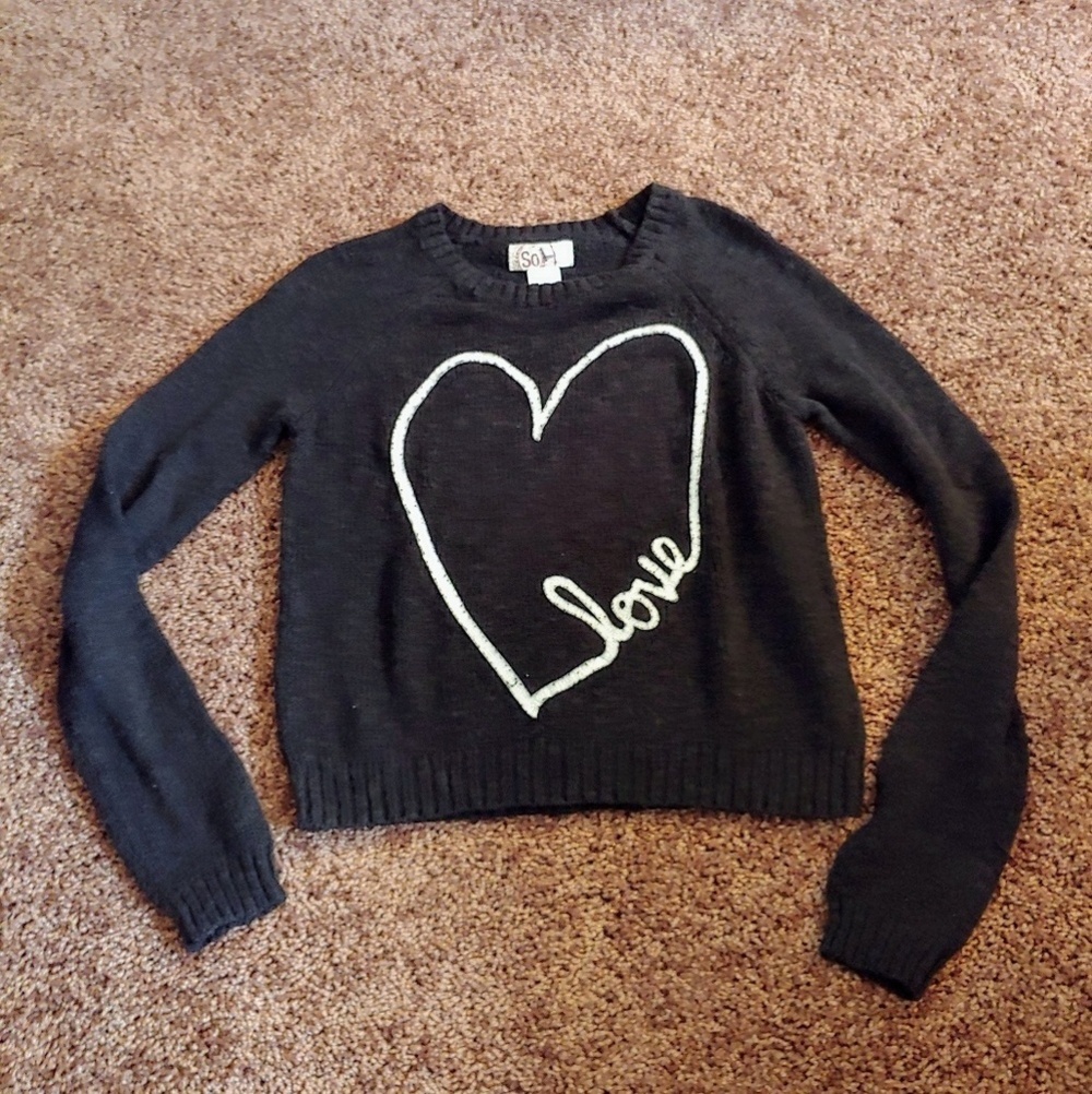 SO Love cropped heart sweater